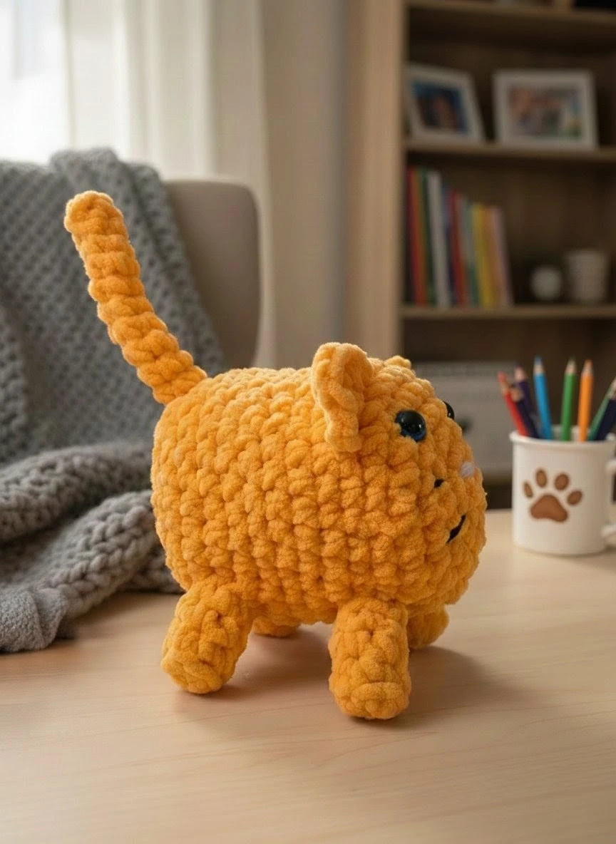 Handmade Crochet Cat Plushie - photo 3