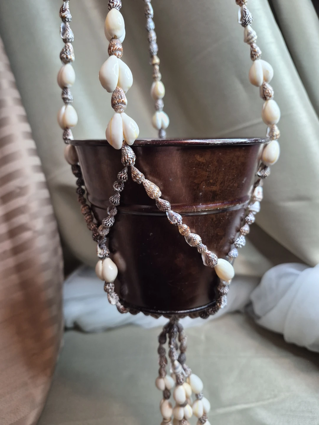 Beautiful 35" Plant Ceiling Etc. Hanger made of Shells