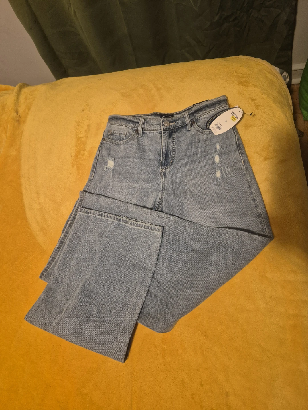 Scoop Distressed Wide Leg Jeans - Size 8 - photo 3