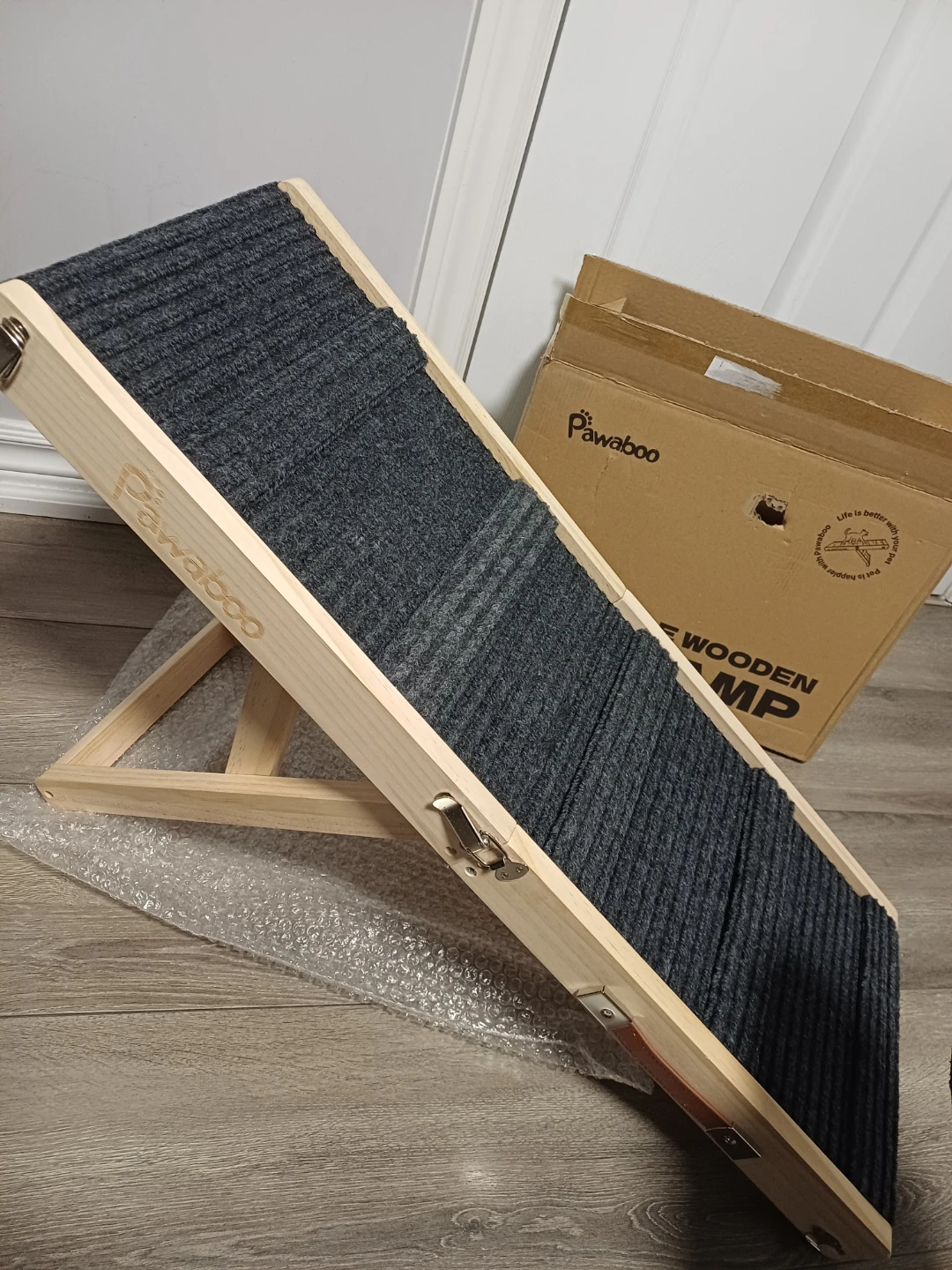 Pawaboo Foldable Wooden Pet Ramp - Adjustable Height - photo 4