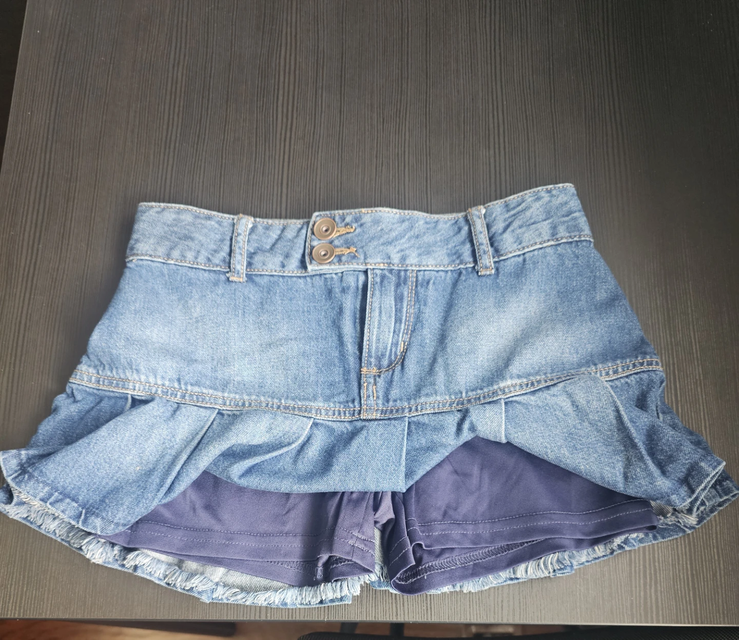 The Children's Place Denim Skirt with Built-in Shorts - photo 2