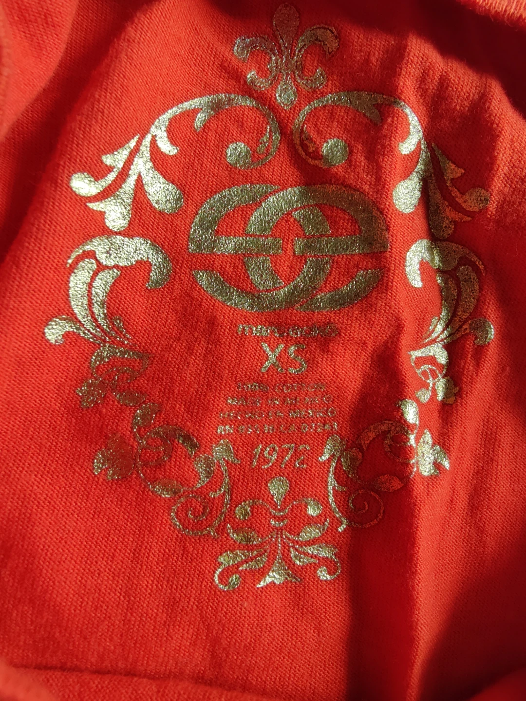 NWT Women's Ecko Red Marc Ecko Orange Butterfly T-Shirt XS - photo 4