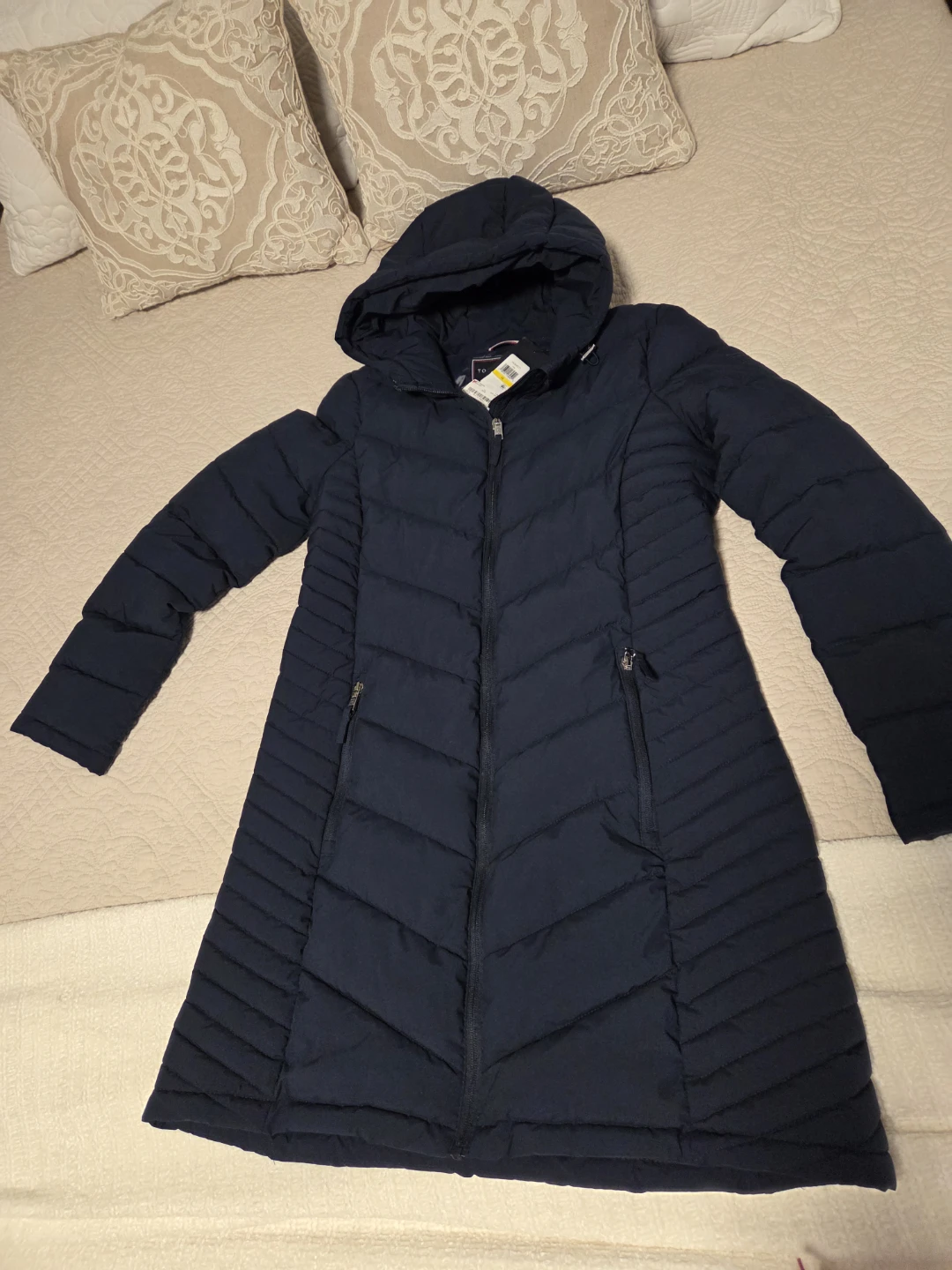 Tommy Hilfiger Hooded Puffer Coat - Navy