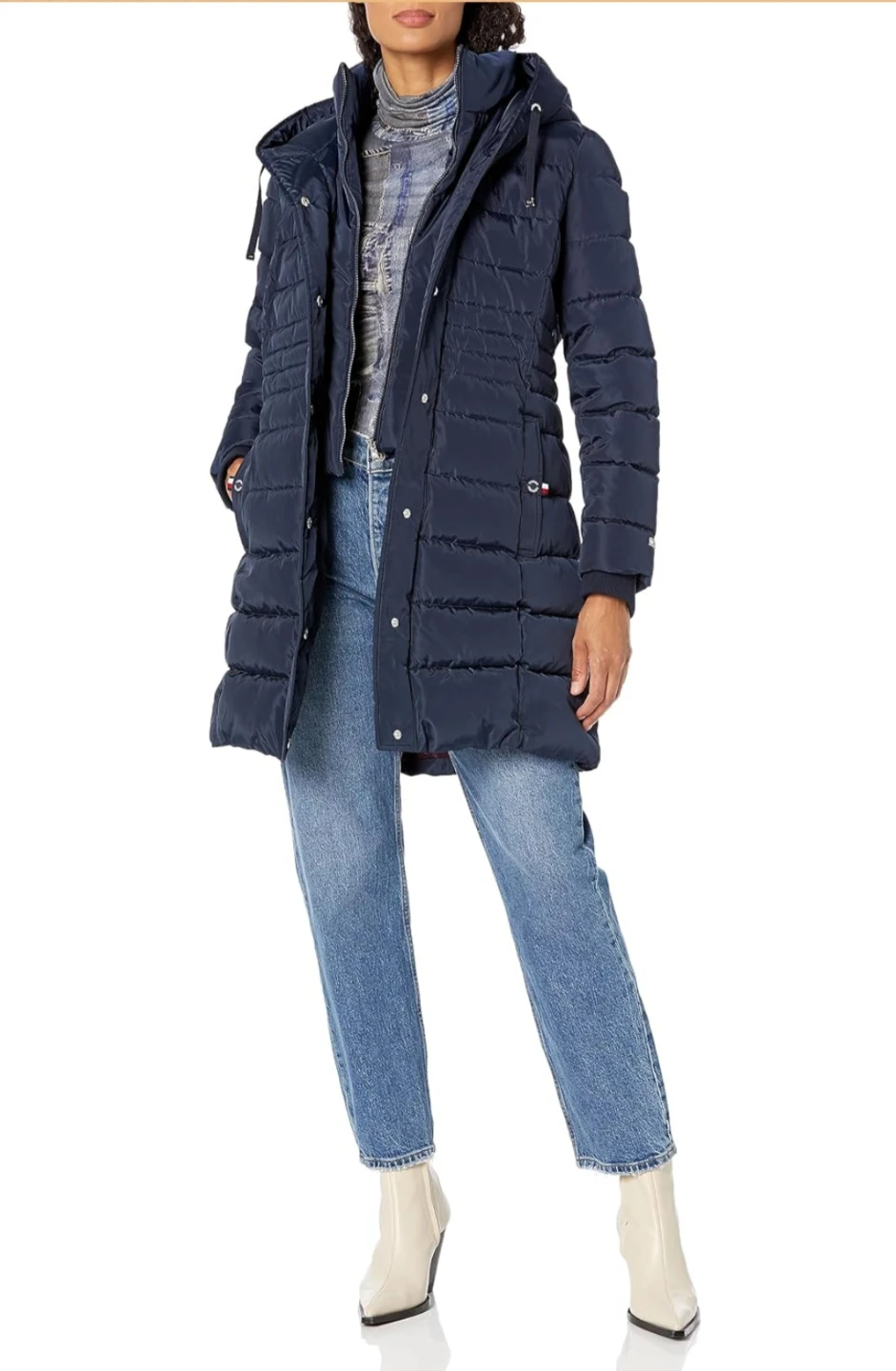 Tommy Hilfiger Hooded Puffer Coat - Navy - photo 5