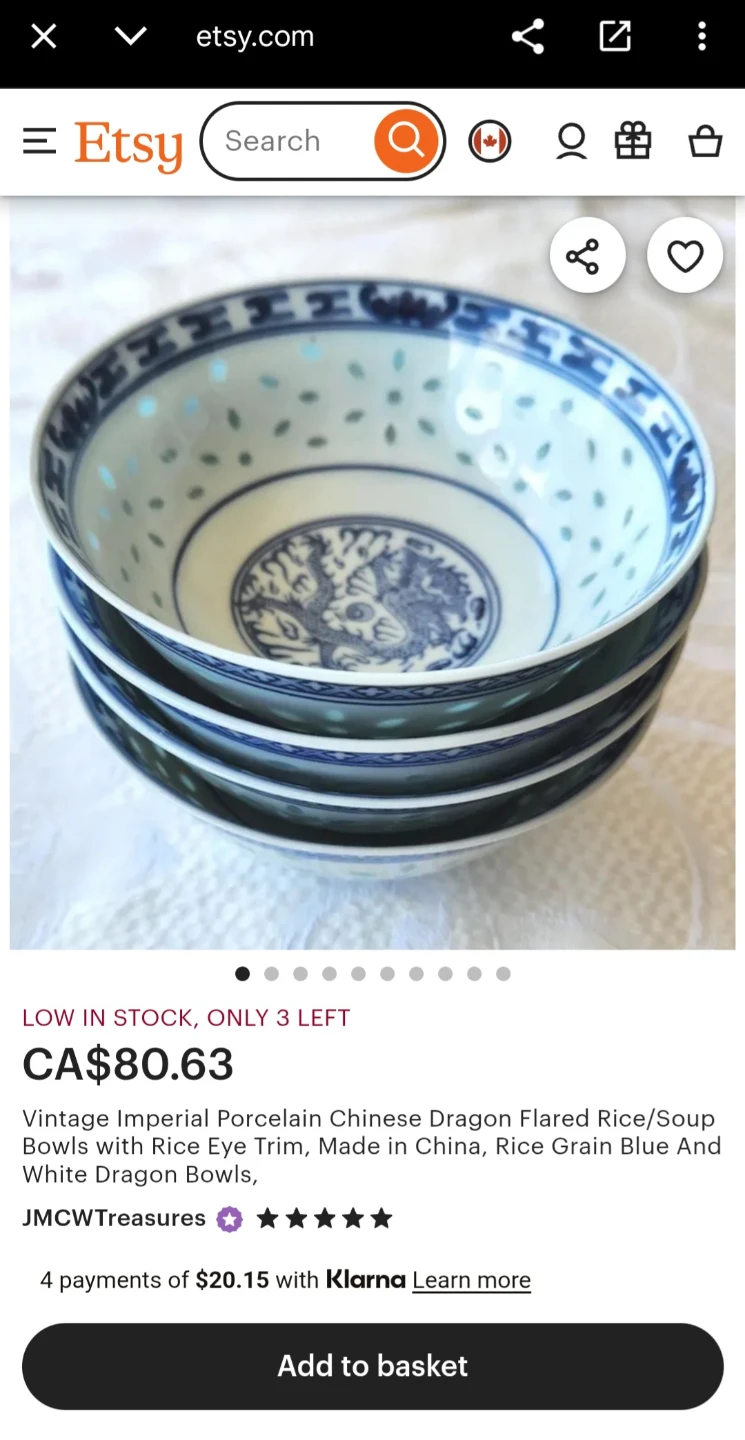 Vintage Chinese Rice/Soup Bowls & Spoons Set $10 - photo 3