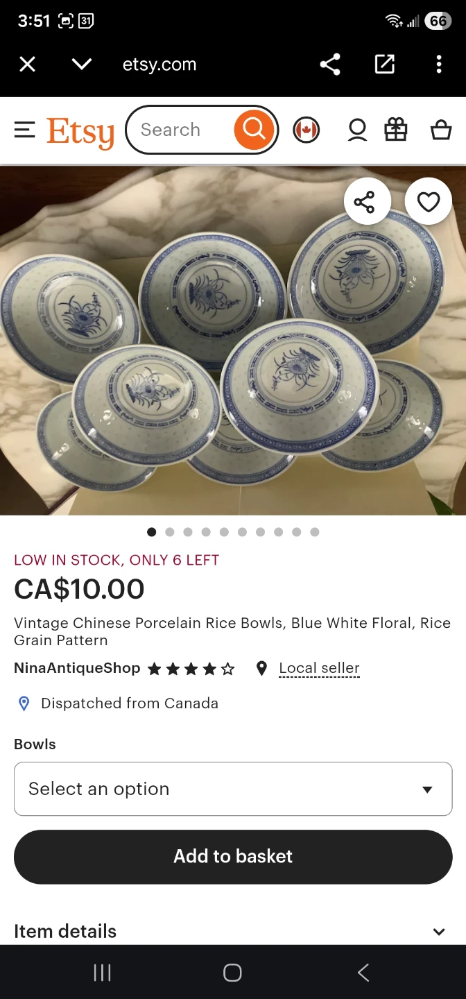 Vintage Chinese Rice/Soup Bowls & Spoons Set $10 - photo 4