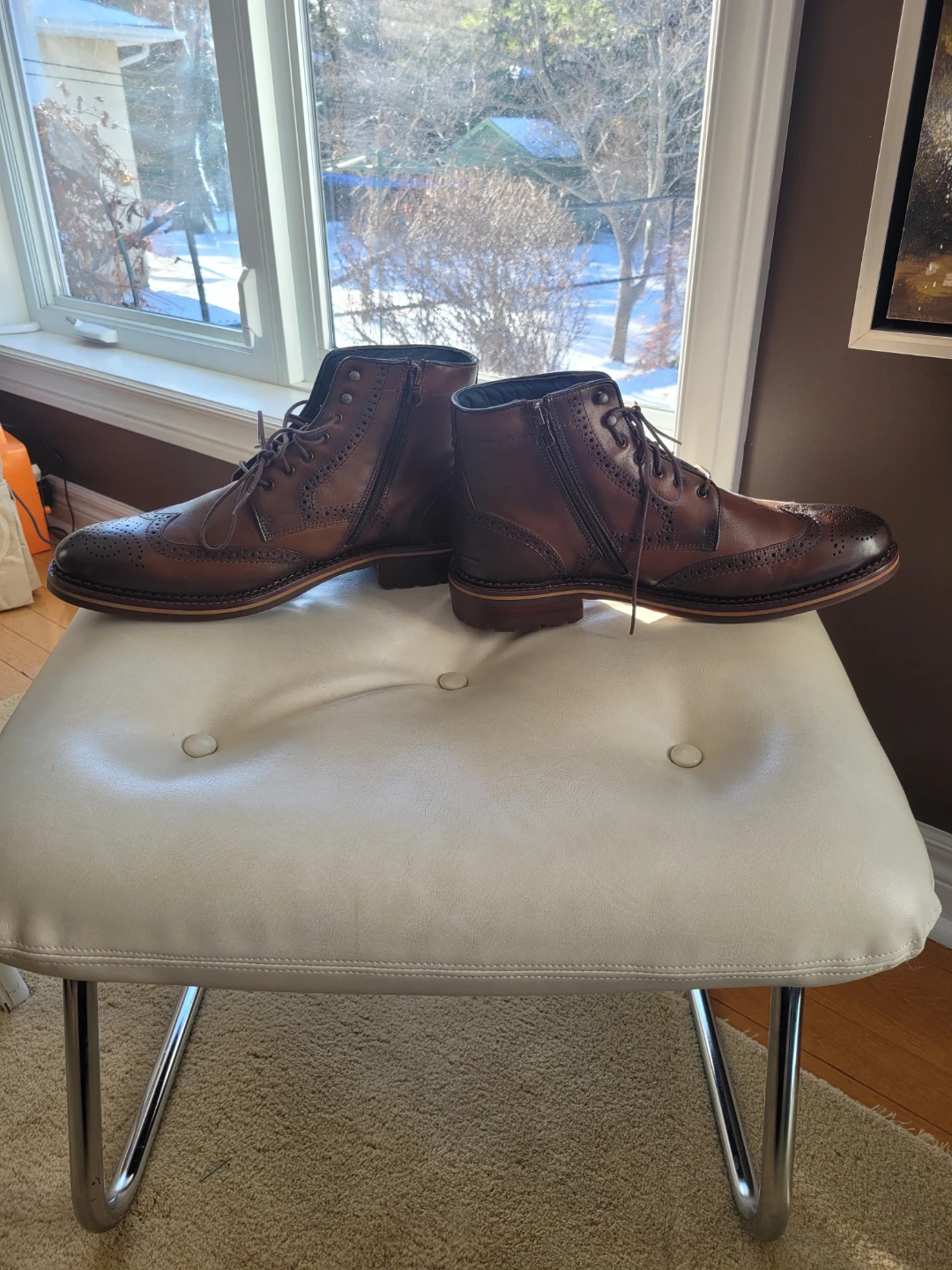 Practically New Men's Johnston & Murphy Leather Wingtip sz 12 - photo 4