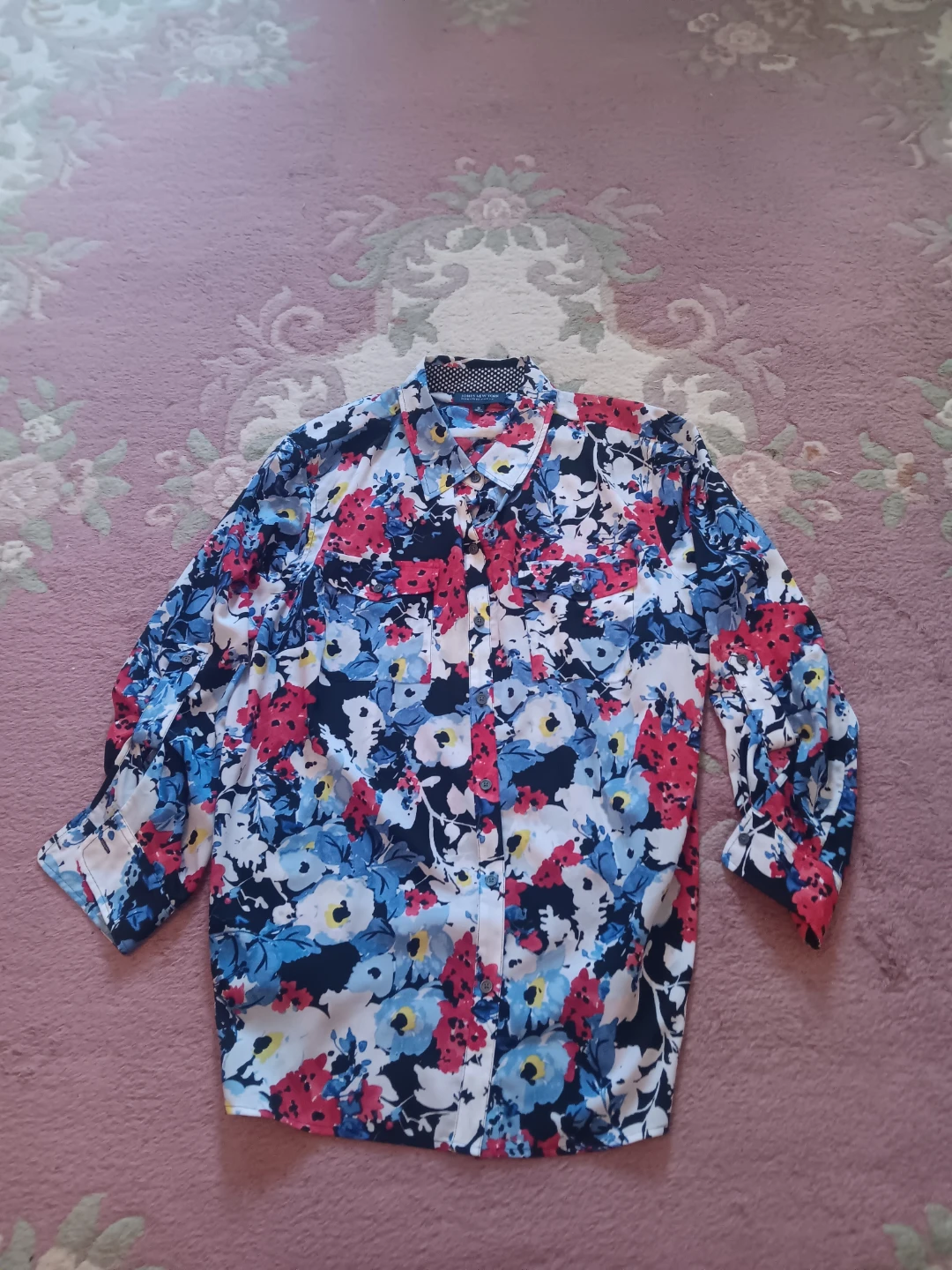 Jones New York Signature Woman Floral Print Button-Up Shirt - photo 2