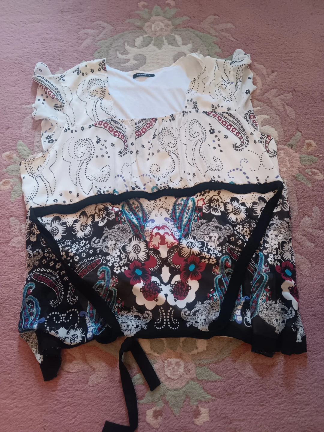 Jones New York Signature Woman Floral Print Button-Up Shirt - photo 4
