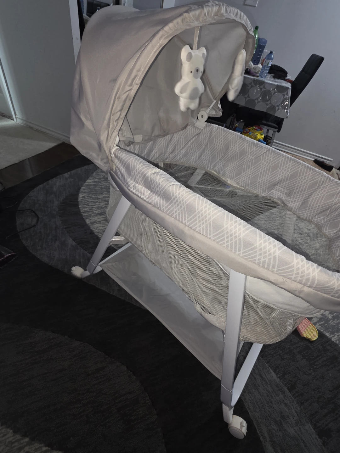 Like new Ingenuity Baby Bassinet - Grey and White