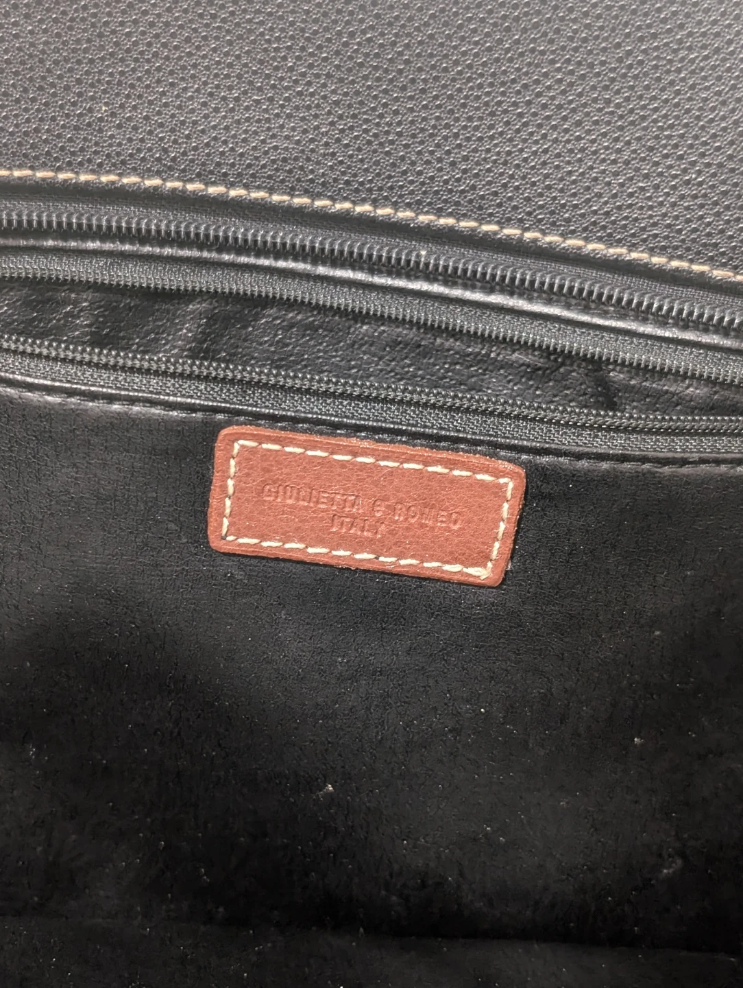 Giulietta e Romeo Black Leather Tote Bag - photo 3