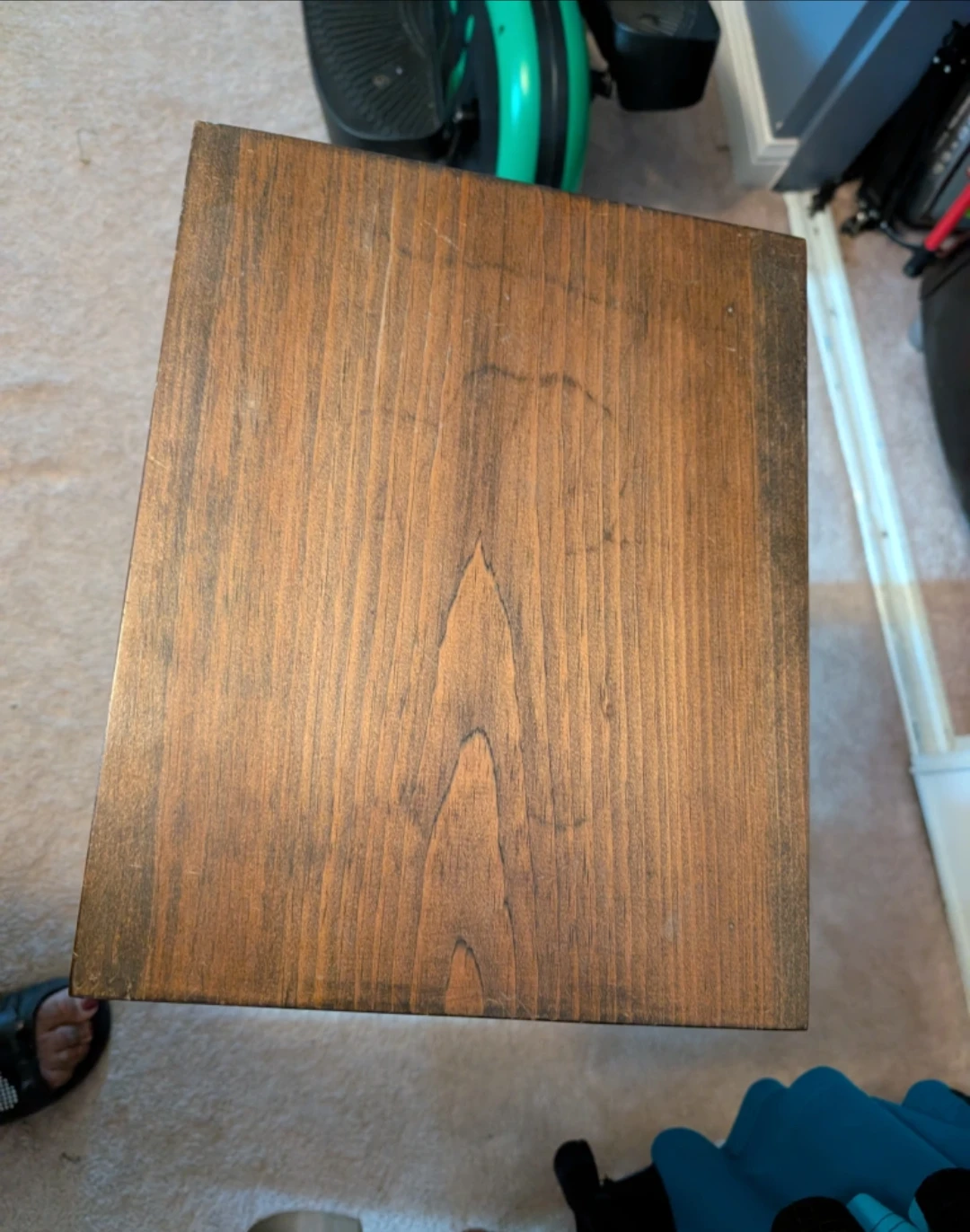 🧡 Brown Wooden Side Table with Magazine Rack - photo 5