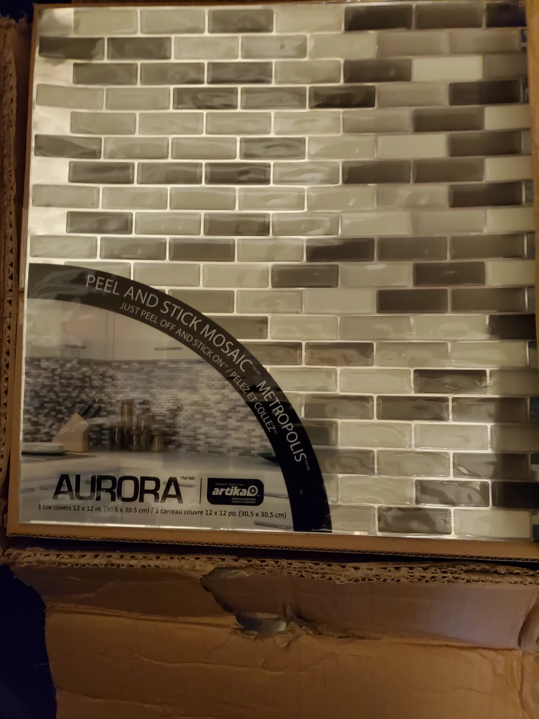 Aurora Metropolis Peel and Stick Mosaic Tiles