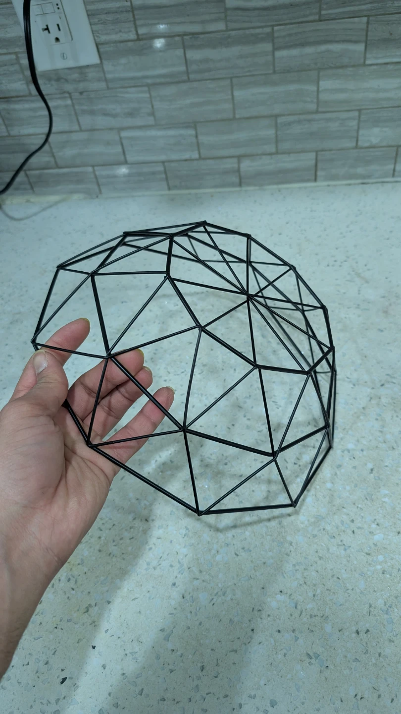 Geometric Black Metal Fruit Bowl - photo 3