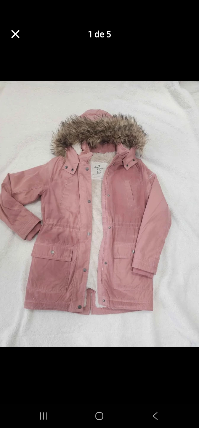 Abercrombie Kids Pink Winter Coat Size 15/16
