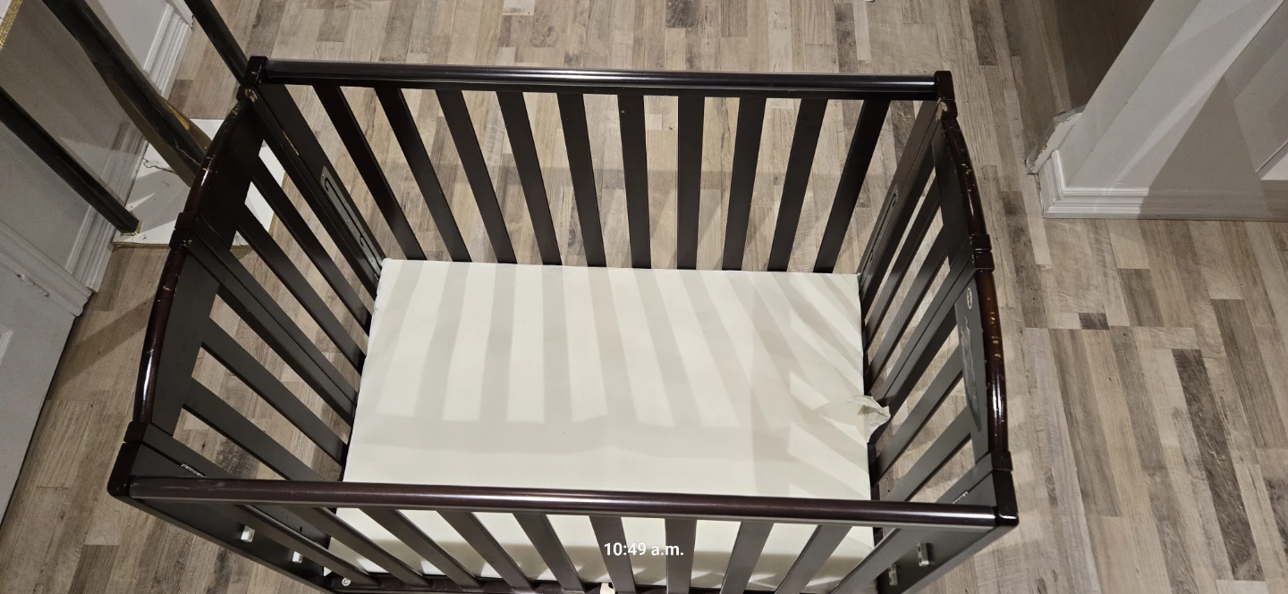 Dark Brown Baby Crib