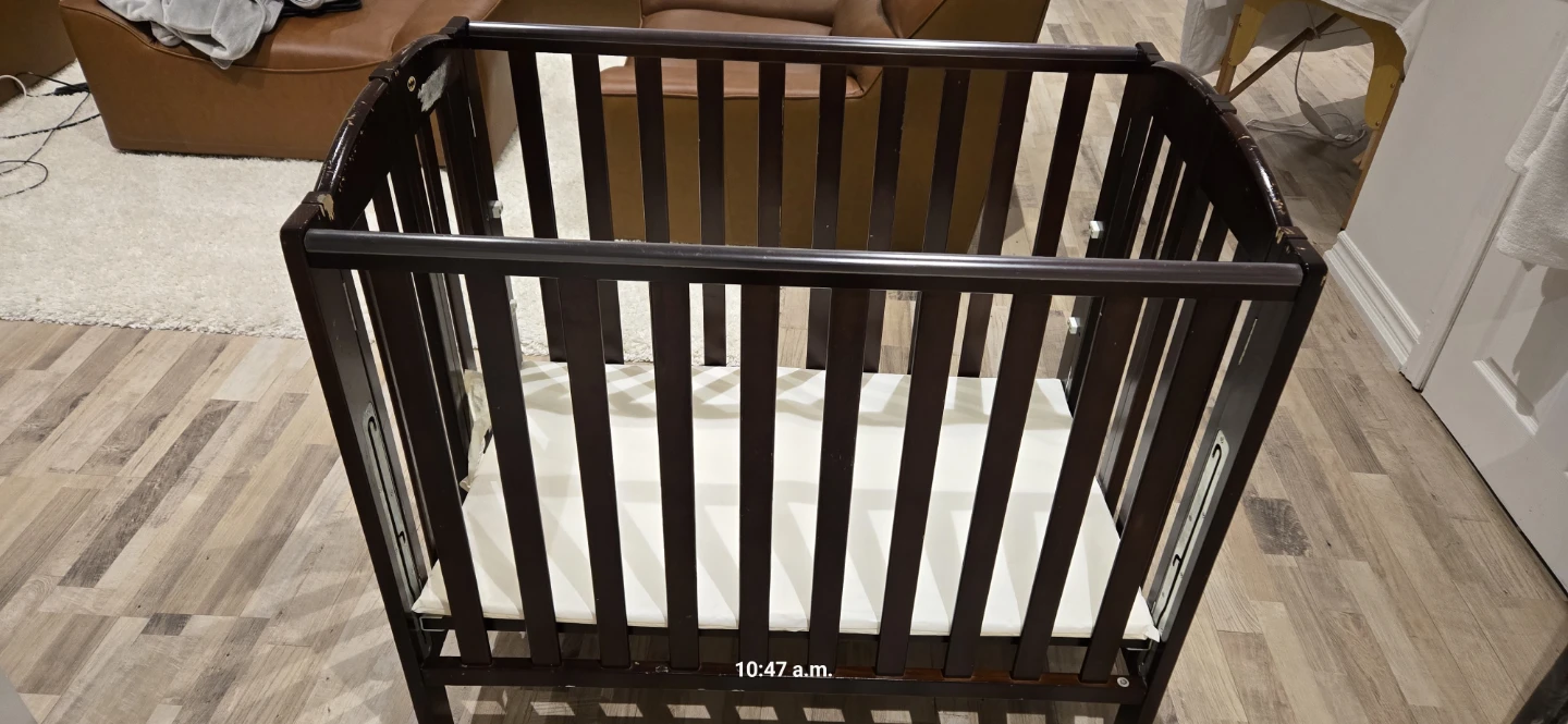 Dark Brown Baby Crib - photo 3