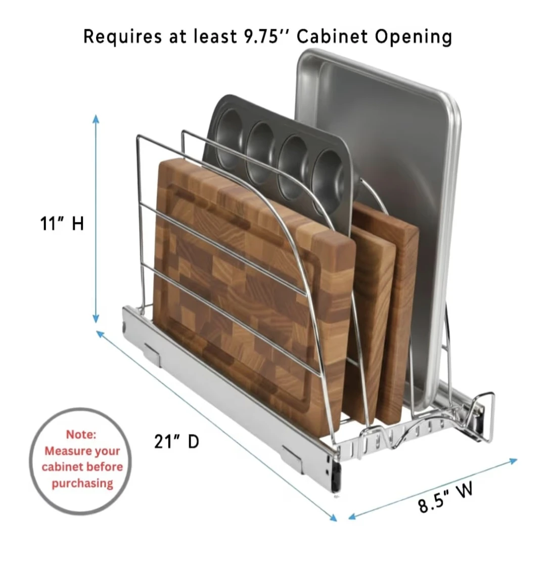Pull Out Cabinet Organizer, Pan, Bakeware, Storage Rack New - photo 5