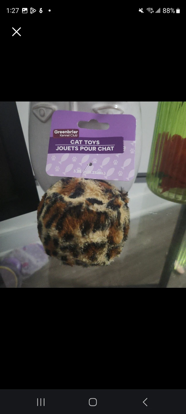 🧡 Greenbrier Kennel Club Cat Toy - Leopard Print Ball