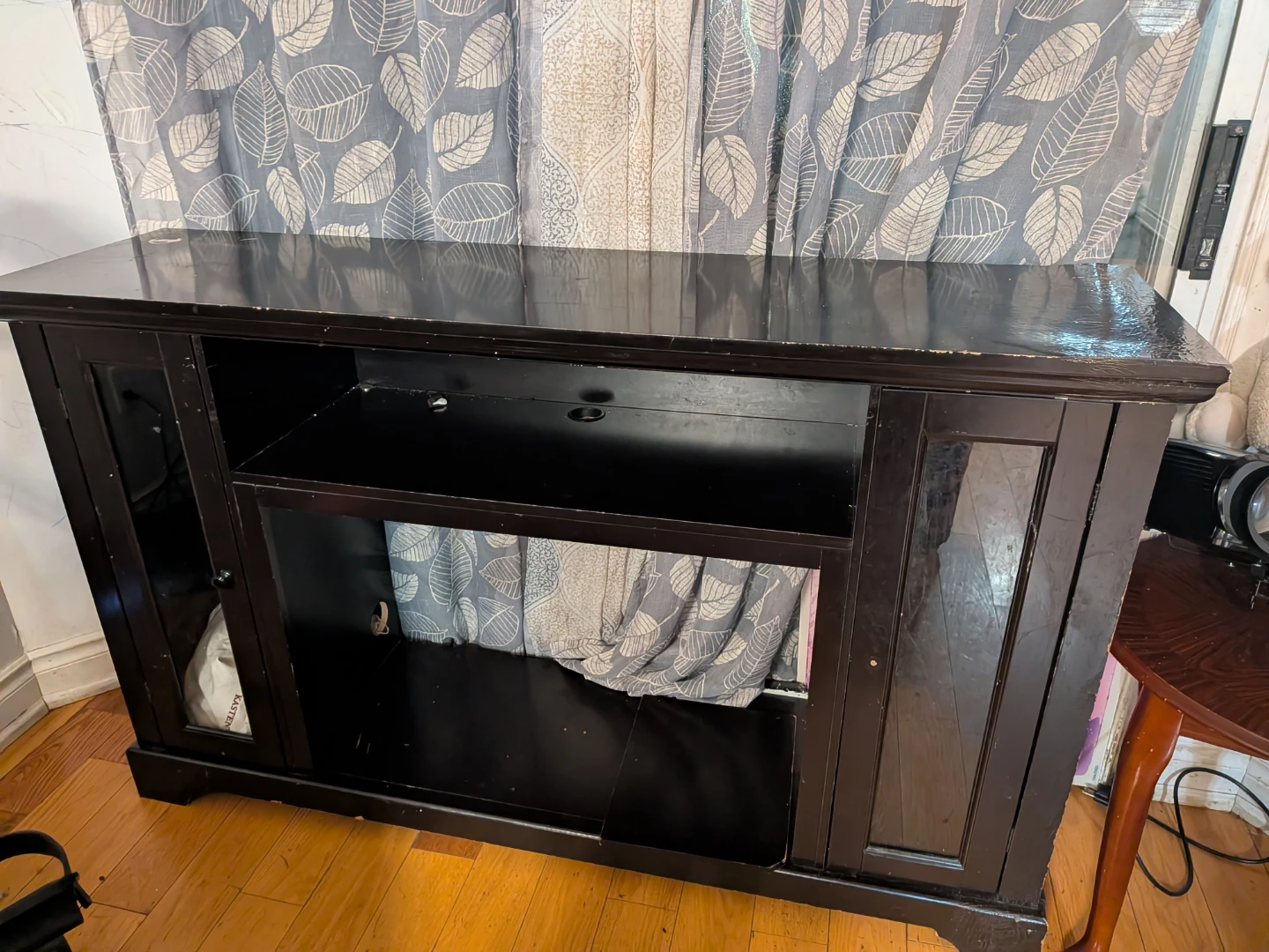 Dark Wood Media Console - photo 2
