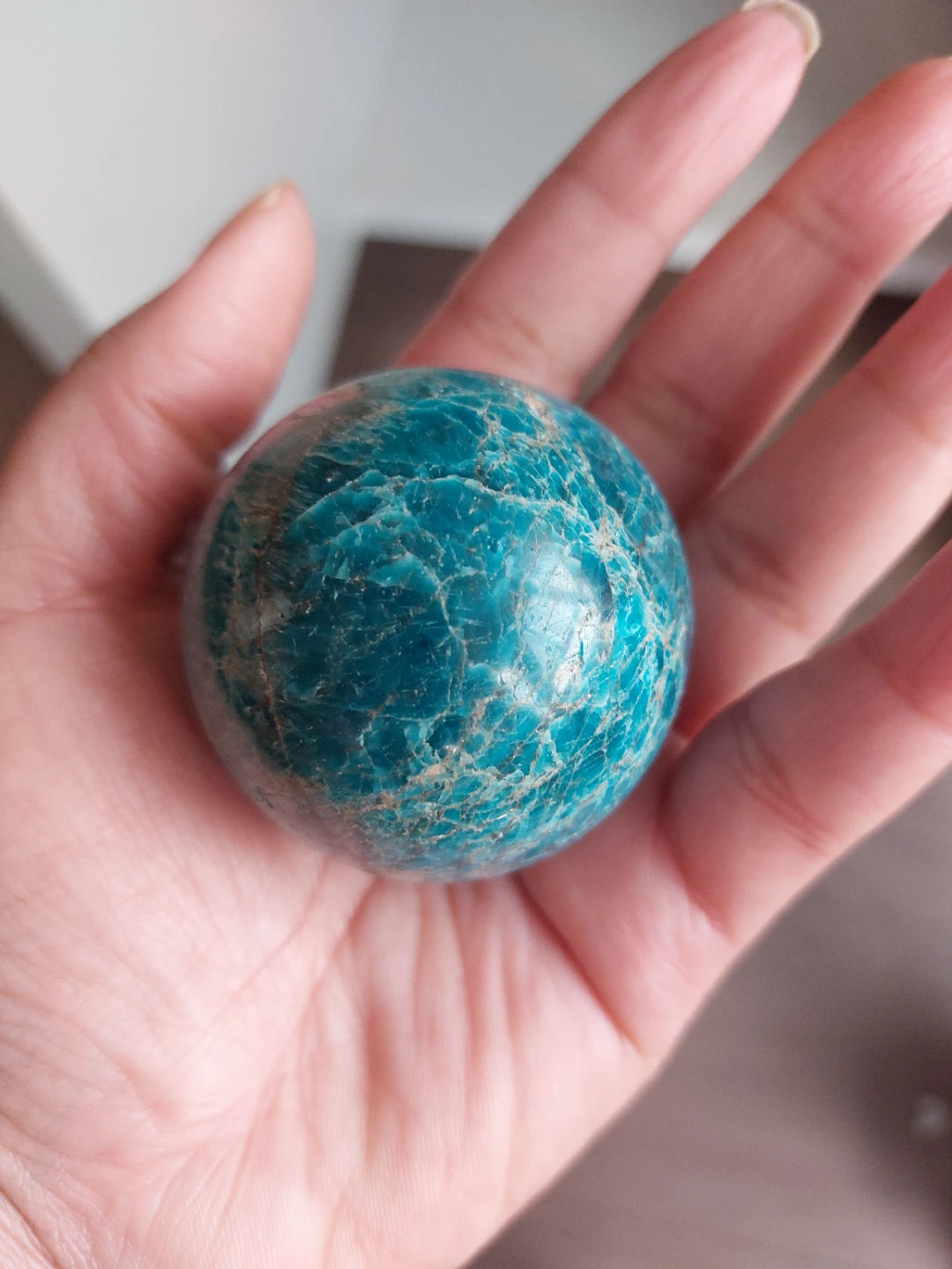 Blue Apatite Sphere