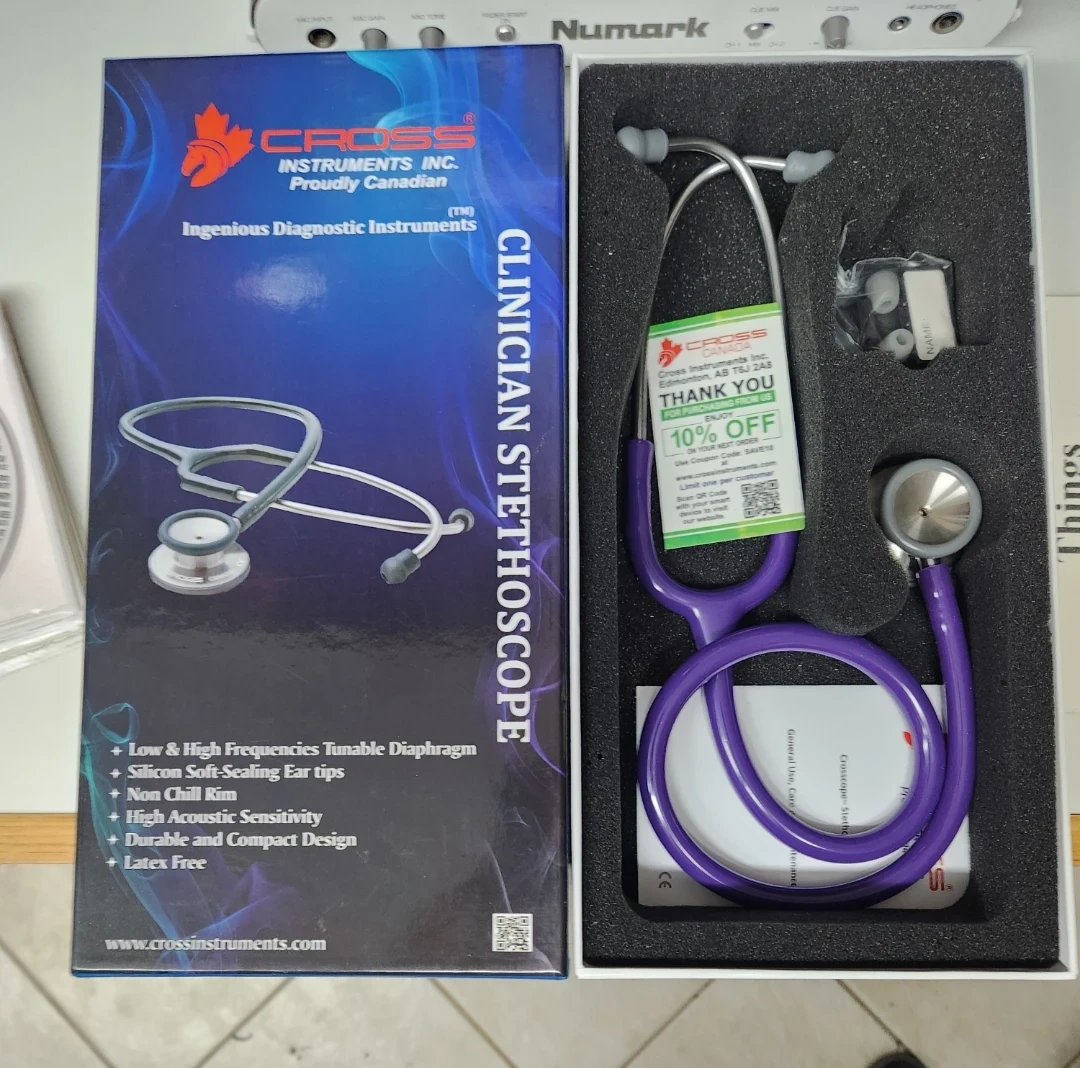 Cross Instruments Clinician Stethoscope - Purple