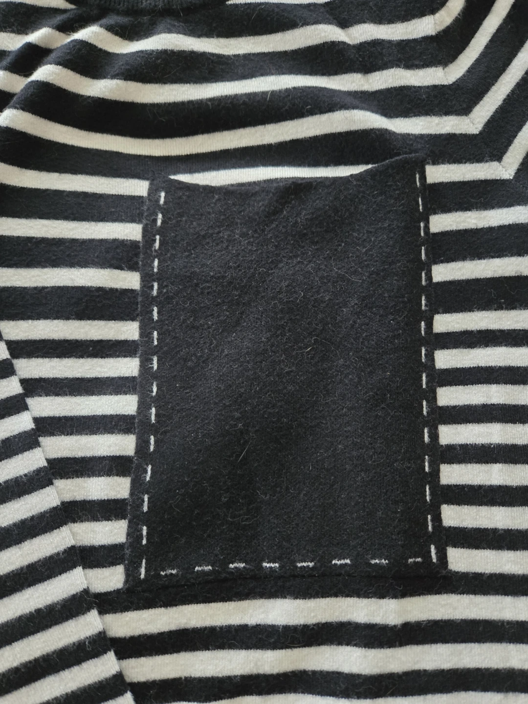 Striped Long Sleeve Knit Dress with Pocket - photo 4