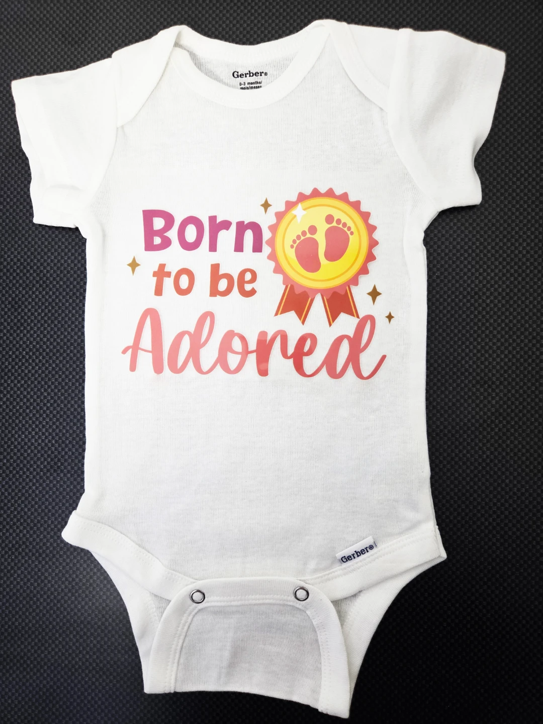 Custom 0-3 Months Onesie - Born to be Adored