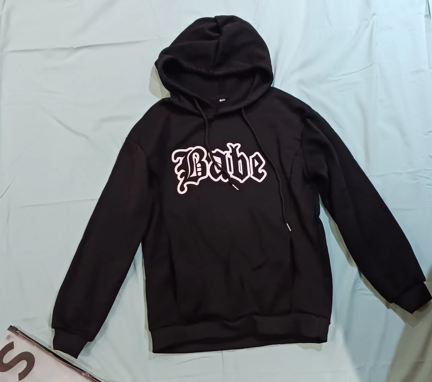 🧡Shein Black 'Babe' Hoodie - New with Tags! - photo 2