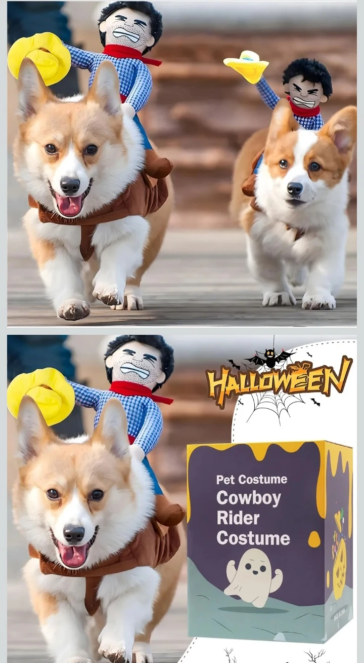 🥕  NEW!   NACOCO Cowboy Rider Dog Costume - Size M