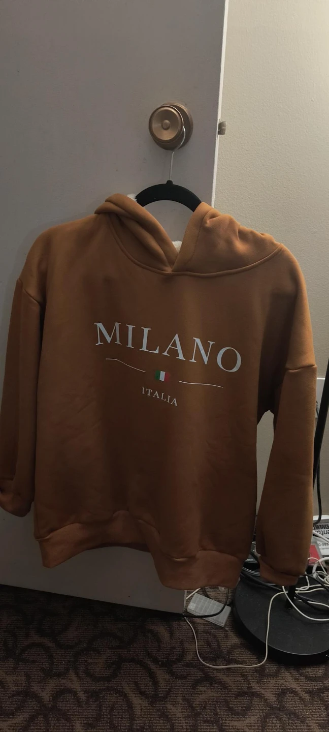 Milano Italia Brown Hoodie & Sweatpants Set - Size M