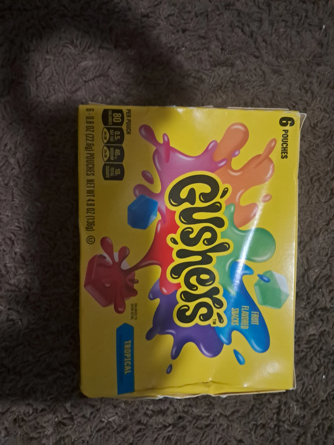 Gushers Tropical Fruit Snacks - 6 Pouches