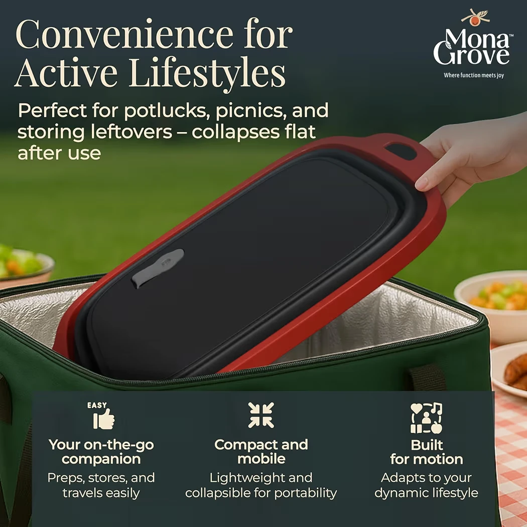 Mona Grove Collapsible Food Container with Lid - photo 5