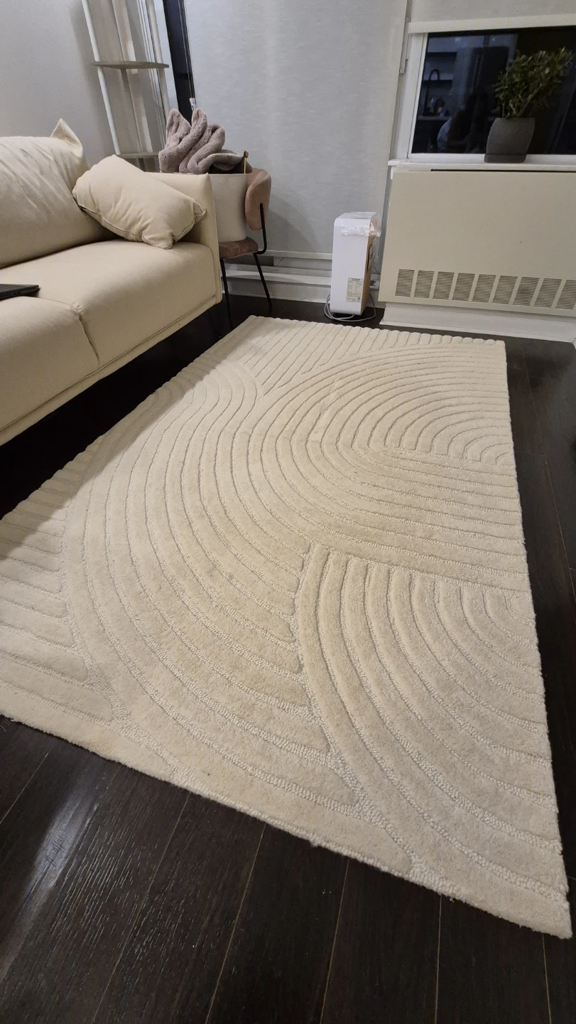 Cream Geometric Arch Area Rug 5x8 feet - photo 2