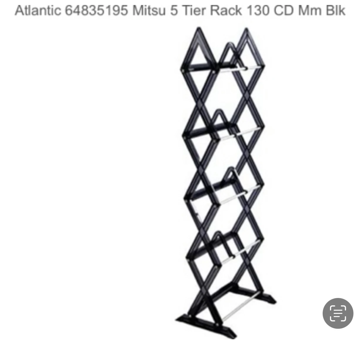 Atlantic Mitsu 5-Tier CD Rack - Black 🥕 - photo 2