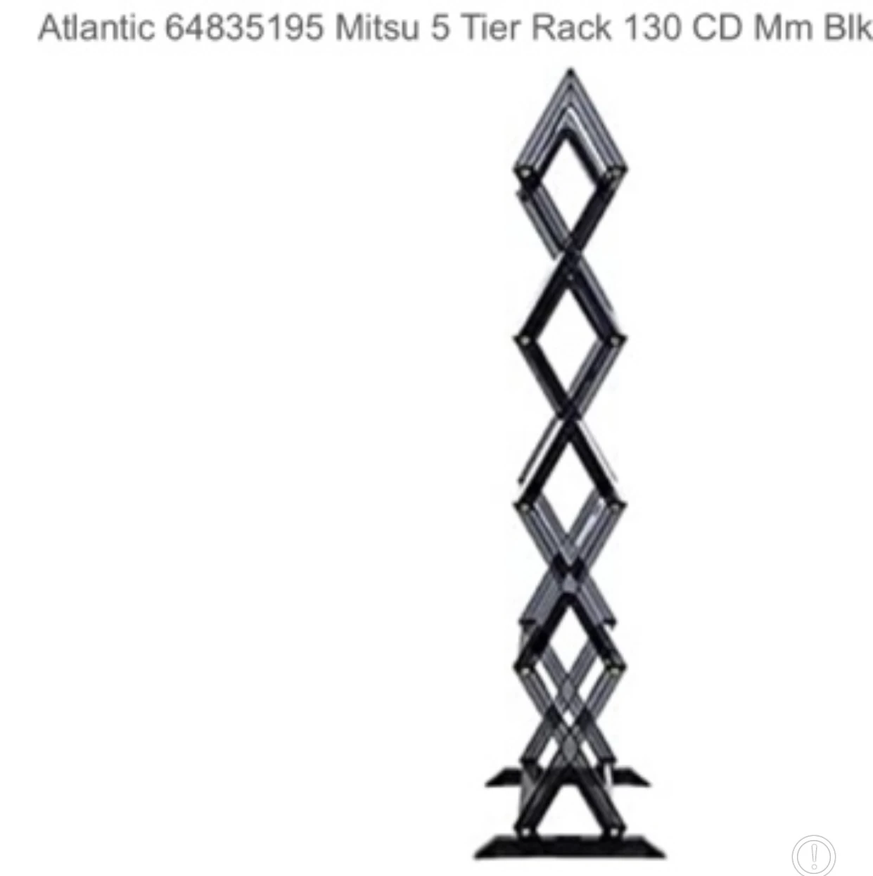 Atlantic Mitsu 5-Tier CD Rack - Black 🥕 - photo 3