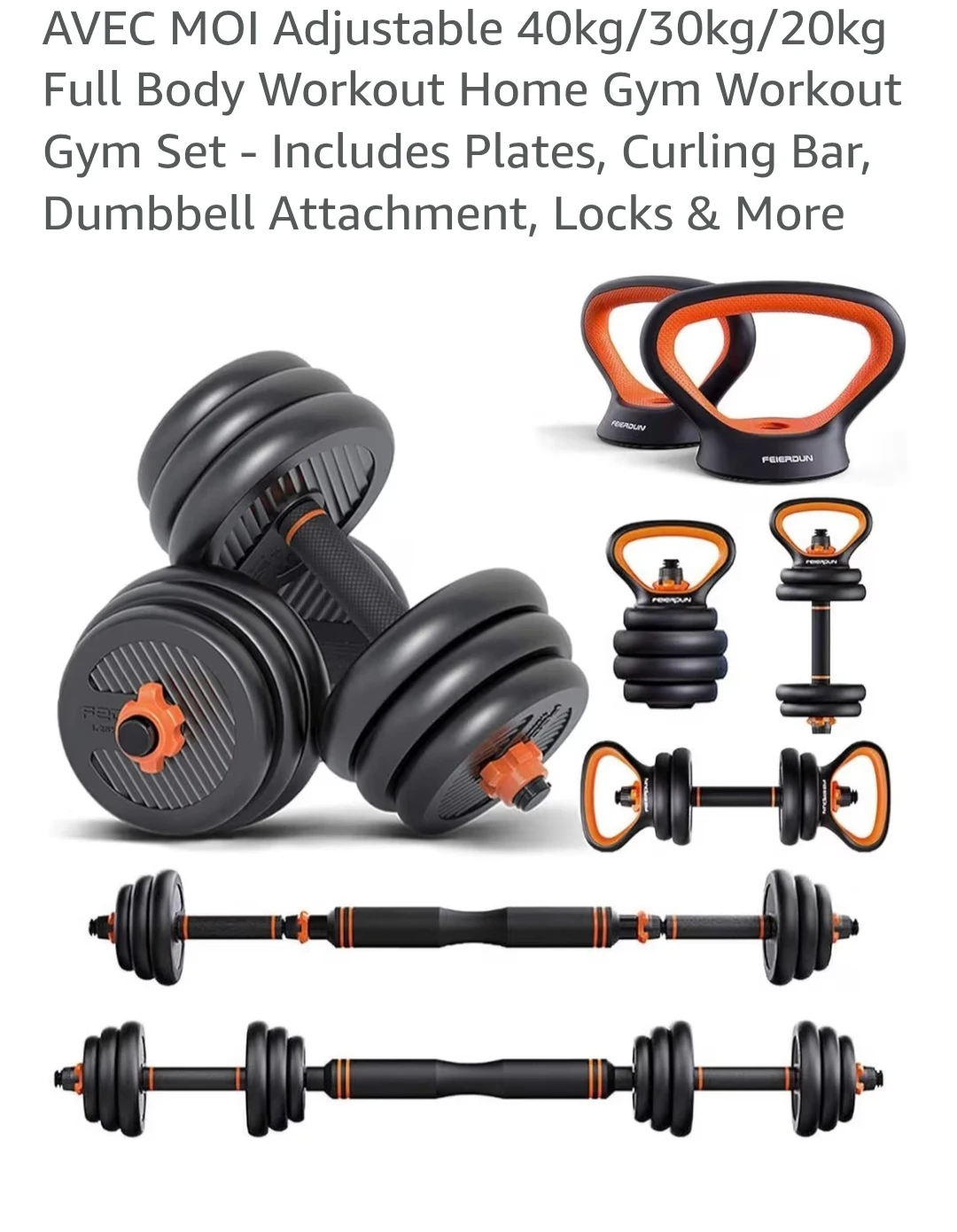 AVEC MOI Adjustable Full Body Workout Gym Set