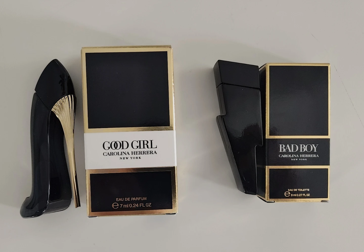 Carolina Herrera Good Girl/ Bad Boy Mini Perfume Each for $20