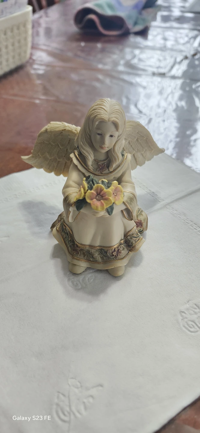 Angel Figurine with Flowers
