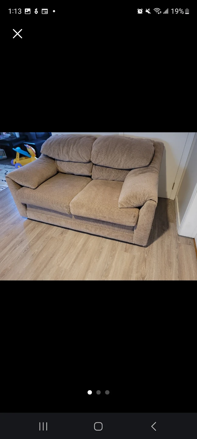 Tan Loveseat sofa - photo 2