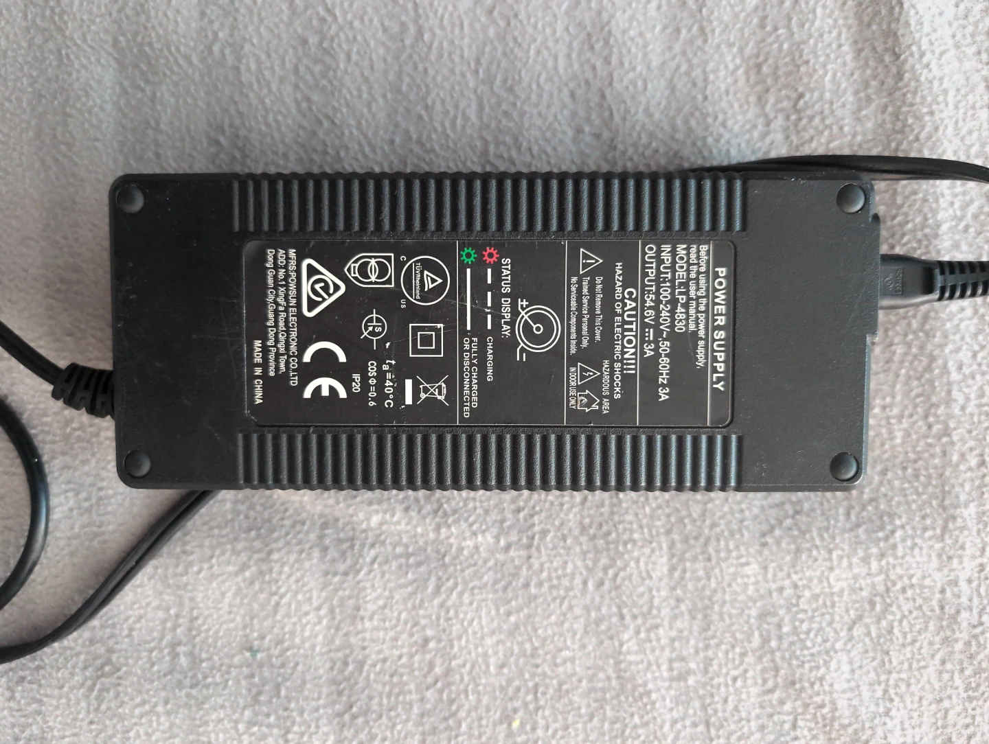 MFX Power Supply Charger compatible with Apollo city pro scooter - photo 2