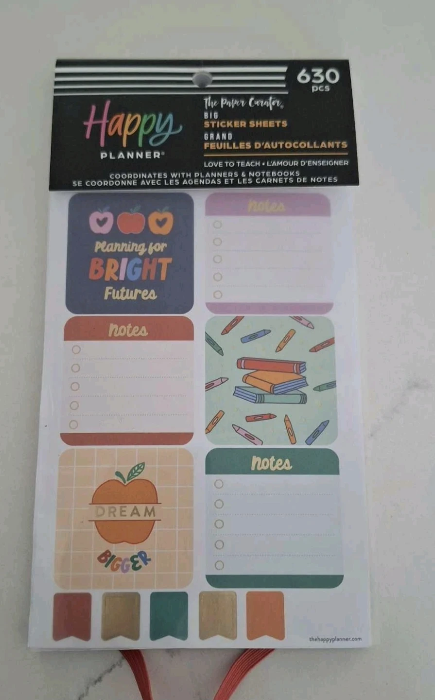Happy Planner Sticker Sheets Love to Teach 630 pcs