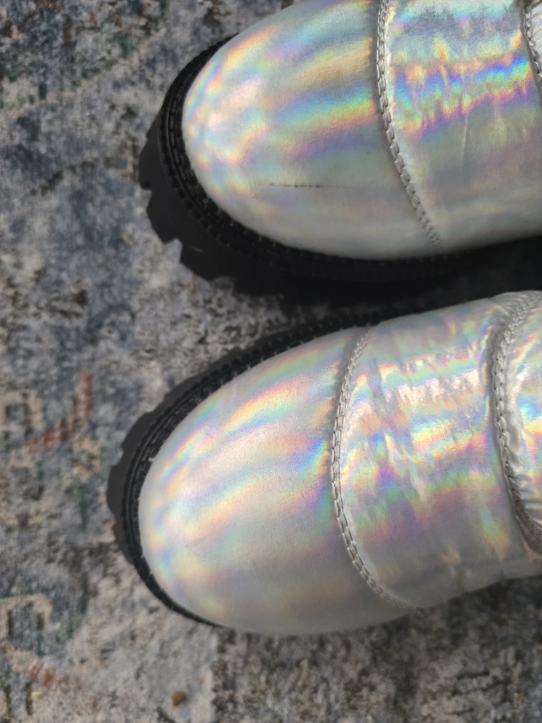 Silver Puffer Winter Boots - Size 9 - photo 4