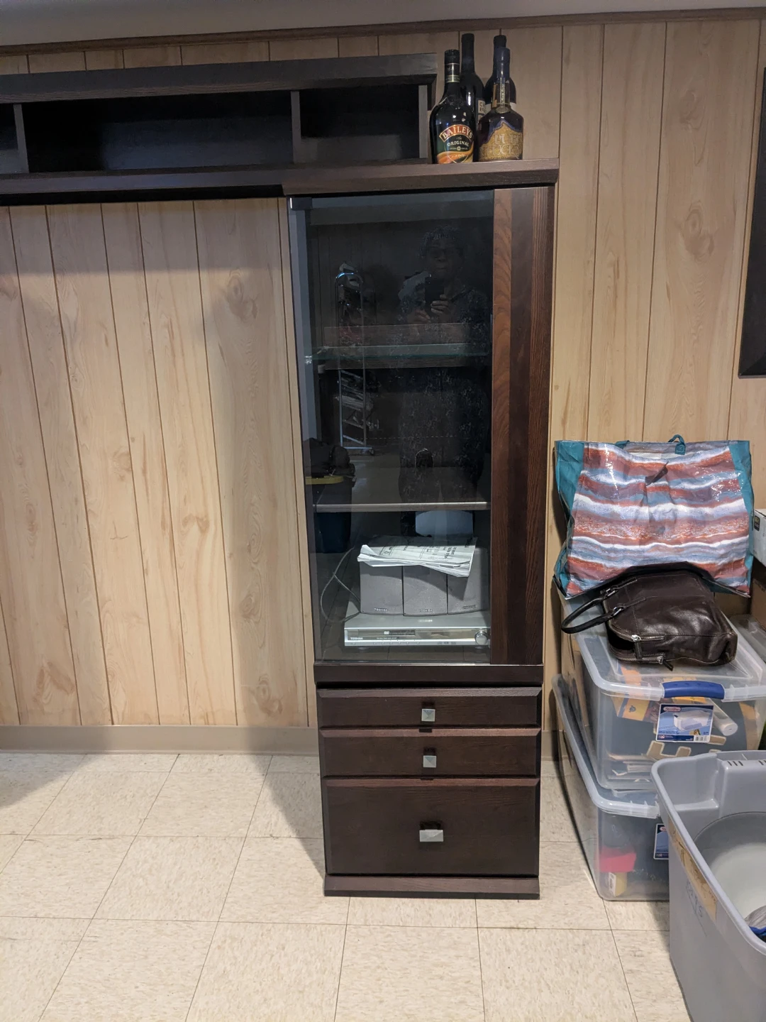 Custom Built-In Entertainment / Storage Unit with Upper Shelf - photo 2