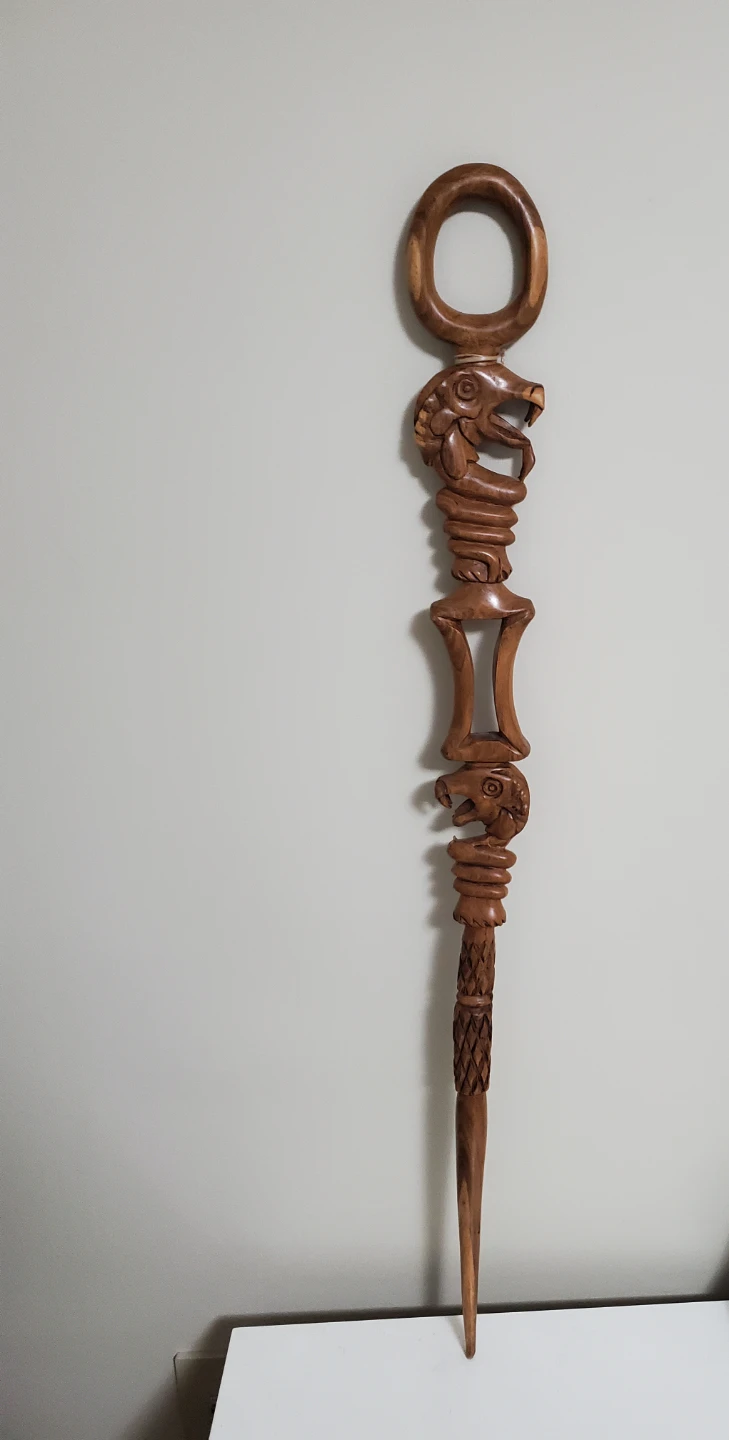 Wooden Snake Sculpture