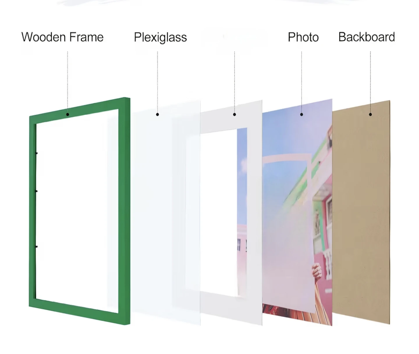 Green Wood Picture Frame with Mat (12"x15" Without Mat) - photo 5