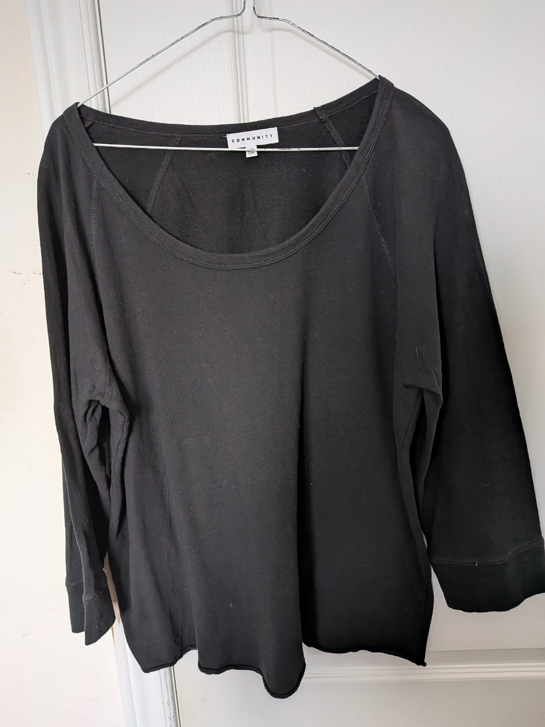 Community Black Long Sleeve Top - Size L - photo 4