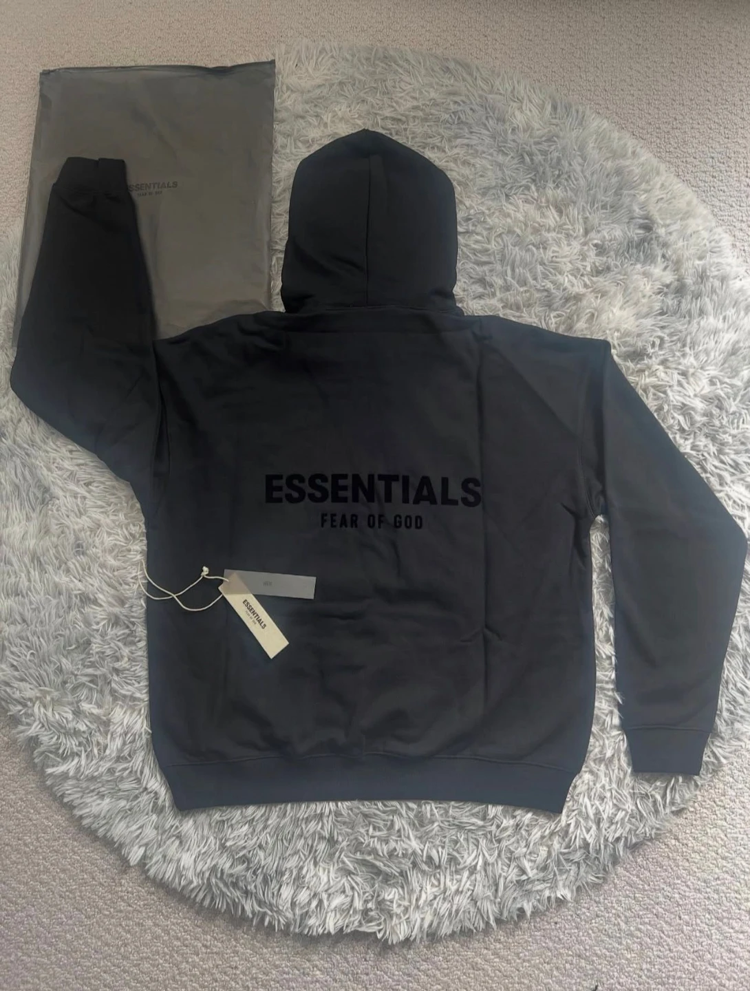 Black Fear of God Essentials Hoodie - photo 2