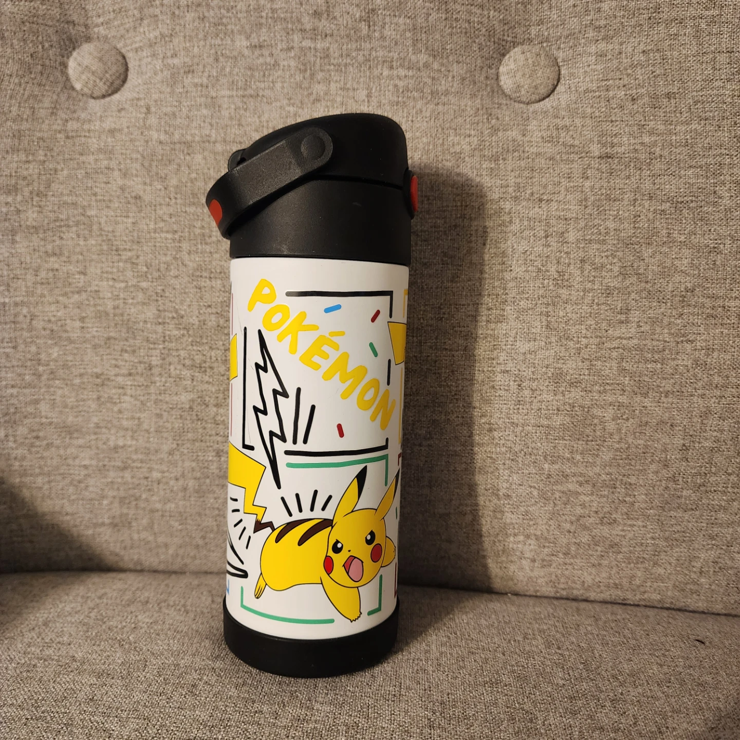 Thermos Funtainer 14 Oz Stainless Steel Insulated Bottle Pikachu - photo 2