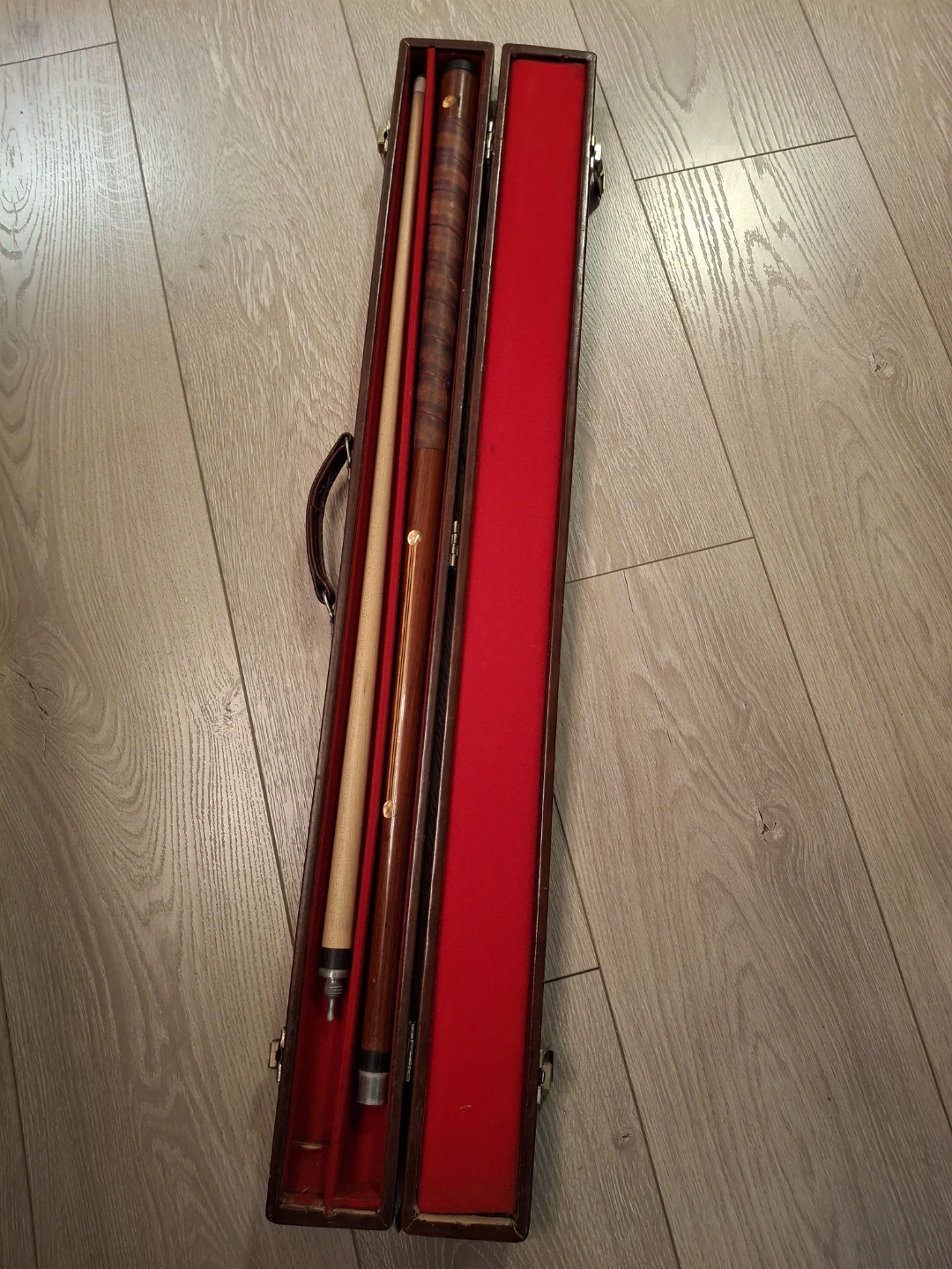 Billiard Cue Stick with Case - antique - photo 2